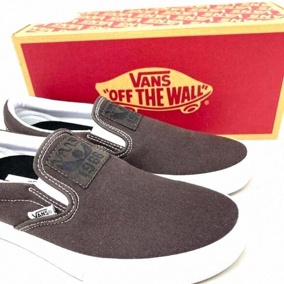 VANS BMX Slip On Shoe x Dakota Roche Women Size VN0005V1NWH Brown Canvas Casual - Picture 3 of 13
